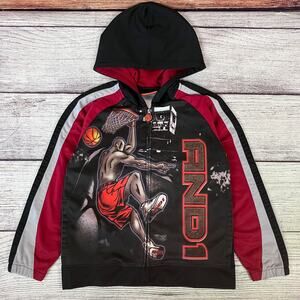 Vintage Y2k And1 Basketball Zip Up Hoodie Jacket